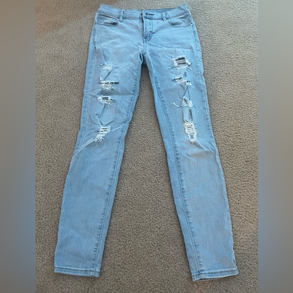 Light Blue Washed Skinny Jeans